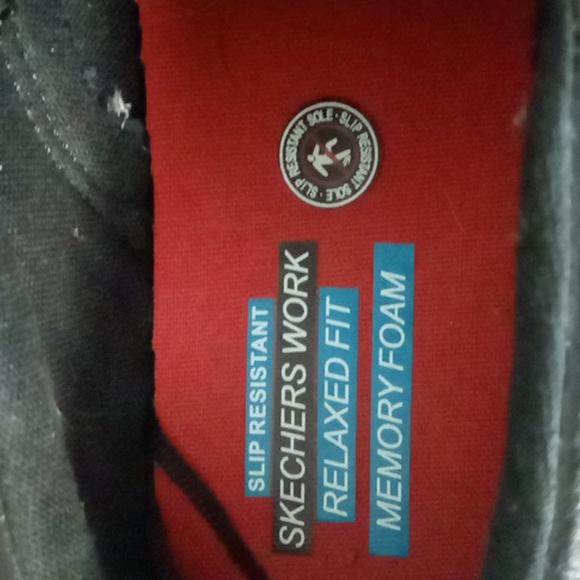 Skechers Black Work Slip Resistant Relaxed Fit Memory Fit Size 6 - Picture 4 of 7